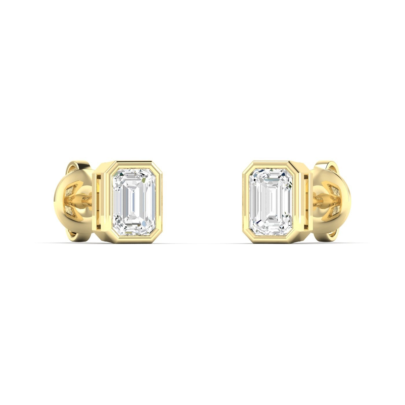 0.5ct Emerald bezel studs